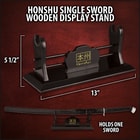 Honshu Single Sword Wooden Display Stand