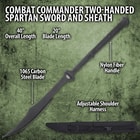 It has an extended, nylon fiber handle with a textured grip and it features a lanyard hole