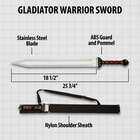 Diagram of gladiator sword with measurements