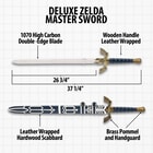 Diagram of Deluxe Zelda Master Sword with specifications