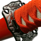 Red Dragon Three Piece Imperial Samurai Sword Collection With Stand