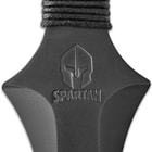 Super Spartan Throwing Dagger With Nylon Sheath - Stainless Steel Construction, Non-Reflective, Cord-Wrapped Handle - Length 14 3/4”