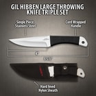 Gil Hibben Large Throwing Knife Triple Set