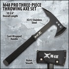 Each of the 10 3/4” overall axes can be housed in the included 1068D nylon sheath for carry and to protect the blades