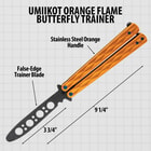 Details and features of the Orange Flame Butterfly Trainer.