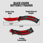 Diagram of Black Legion butterfly trainer with dimensions