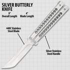 Classic Silver Butterfly Knife Specifications