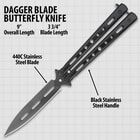 Dagger Blade Butterfly Knife Specifications