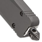 Mini Ghost Series Black Double Edge OTF Knife - Stainless Steel Blade, Metal Alloy Handle, Pocket Clip - Length 7”