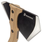 USMC Field Axe With Sheath - Stainless Steel Head, Stonewashed Coating, Paracord Wrapped ABS Handle - Length 11 1/4”