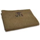 Reproduction US Army Medic Wool Blanket - 80 Percent Wool Construction, Printed Logo - Dimensions 64”x 84”