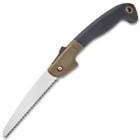 Trailblazer Multi-Purpose Folding Saw - Stainless Steel Blade, TPR And TPU Handle, Safety Release Button - Length 10 1/2”