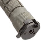 M-9 Bayonet Knife With Sheath - Stainless Steel Blade, Non-Reflective Finish, Serrated Spine, TPU Handle With Bayonet Clip - Length 12”