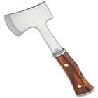 Timber Wolf Expedition Set With Sheath - Camp Axe and Fixed Blade Knife, 1055 Carbon Steel Blades, Wooden Handles