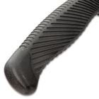 Bushmaster Black Carbon Steel Utility Knife - 1065 Carbon Steel Blade, Rubberized Handle, ABS Self-Draining Sheath