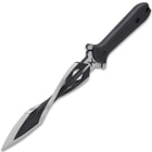 The exclusive blade has a twist, which positions the edges perfectly for maximum damage and it narrows to a penetrating point