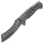 Rampage Stonewashed Speedster Assisted Opening Pocket Knife - Stainless Steel Blade, Stainless Steel Handle, Pocket Clip