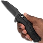 SOA Nomad EDC Folding Knife Black Wharncliffe Blade