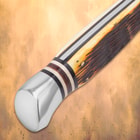 Kissing Crane Amber Bone Hunter Knife