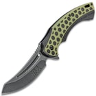 Black Ronin Hive Shuriken Assisted Opening Pocket Knife - Stainless Steel Blade, Non-Reflective, Double-Injected Handle, Pocket Clip