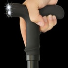 Zap Covert Cane With Flashlight And Stun Gun - LED Light, One Million Volts, Adjustable Height, Supports Up To 400 lbs