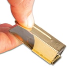 Military Cricket Clicker Clacker - Solid Brass And Steel Construction, Replica, Stamped With U.S. - Dimensions 2 1/4”x 1”x 5/8”