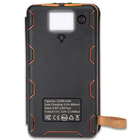 10,000 MAH Folding Solar Charger And Power Bank - USB Ports, LED Lights, Four Panels, Indicator Lights - Dimensions 3 1/4”x 6”