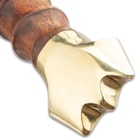 Golden Scorpion Sword And Sheath - Stainless Steel Blade, Wooden Handle, Brass Handguard And Pommel - Length 35 1/4”