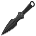 Super Spartan Throwing Dagger With Nylon Sheath - Stainless Steel Construction, Non-Reflective, Cord-Wrapped Handle - Length 14 3/4”