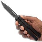 Armed Force Tactical Tanto Butterfly Knife held in hand