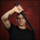 Full image of the Training Dagger included in the Eastern Martial Arts Set held in hand.