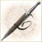 Full image of the Sting Sword hanging on the wall plaque included in the Hobbit Bilbo Collection.