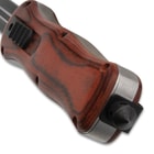 Wood Steel Serpent handle close up