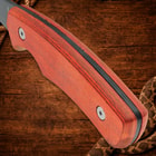Close-up of wooden handle with screws on wood