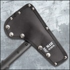 M48 Gold Tactical Tomahawk Axe With Snap On M48 Sheath - Hawk Axe, Cast Stainless Steel Blade, Fiberglass Handle - Length 15”