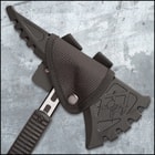 M48 Liberator Infantry Tomahawk With Sheath - Cast Stainless Steel Head, Black Oxide Coating, Injection Molded Nylon Handle - Length 15 3/4”