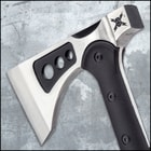 M48 Woodsman Axe With Sheath - Camping Axe, 2Cr13 Cast Stainless Steel Head, Black Oxide Coating, Nylon Fiber Handle - Length 15 1/2”