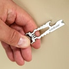 Black Legion Skull Mini Tool - Stainless Steel, Lightweight, Lanyard Hole, Bottle Opener, Wrenches, Screw Driver, Prybar