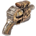 Quantum Cannon Steampunk Display Revolver - Polyresin Sculpture - Home / Office Decor, Mantle, Bookcase, Shelf, Man Cave, Bar, Desk - Pistol Revolver Handgun Neo Victorian Futuristic Sci Fi - 10 1/2"