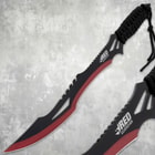 Detailed view of Red Guardian machete blades
