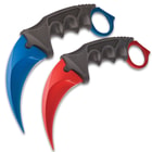 Fire And Ice Battle Set - Stainless Steel Blades, TPE Karambit Handle, Cord-Wrapped Sword Handles, Nylon Sheaths
