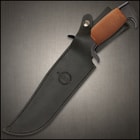 Hibben HellFyre Highlander Bowie Knife With Sheath - HellFyre Damascus Steel, Wire-Wrapped Handle, Black Metal Pommel And Guard - Length 13 1/2”