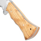 Timber Wolf Nepal Kukri Knife - Stainless Steel Blade, Full-Tang, Wooden Handle Scales, Stainless Steel Guard - Length 15”