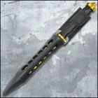 Solar Flare Gold M48 Cyclone - Cast Stainless Steel Blade, Reinforced Nylon Handle, Stainless Steel Guard And Pommel
