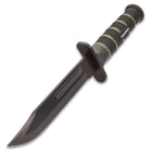 USMC Blackout Fighter Knife And Combat Sword Set - Stainless Steel Blades, Rubberized Handles, Nylon Sheaths, Glass Breakers