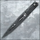 M48 Highland Scottish Dirk With Sheath - Cast Stainless Steel Blade, Black Oxide Coated, TPR Handle, Stainless Steel Pommel And Guard, Lanyard Hole - Length 15 1/8”