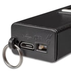 Night Watchman Mini Stun Gun - Attaches To Keys, Size Of A Pack Of Gum, LED Flashlight, Safety Switch, USB Cord