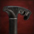 Close view of sharp blade cast from 2Cr13 stainless steel with a satin finish and piercing point for deep penetration
