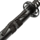 Undercover Tactical Two-Piece Sword Set With Scabbards - Carbon Steel Blades, Cotton Wrapped Wooden Handles, Display Stand