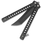 Black Butterfly Knife halfway open